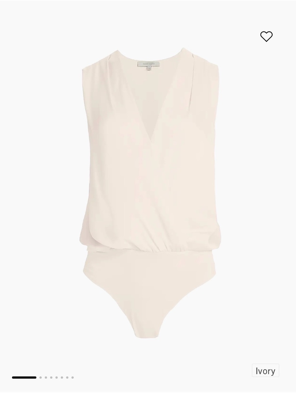 Favorite Daughter Date Satin Surplice Bodysuit Medium M
